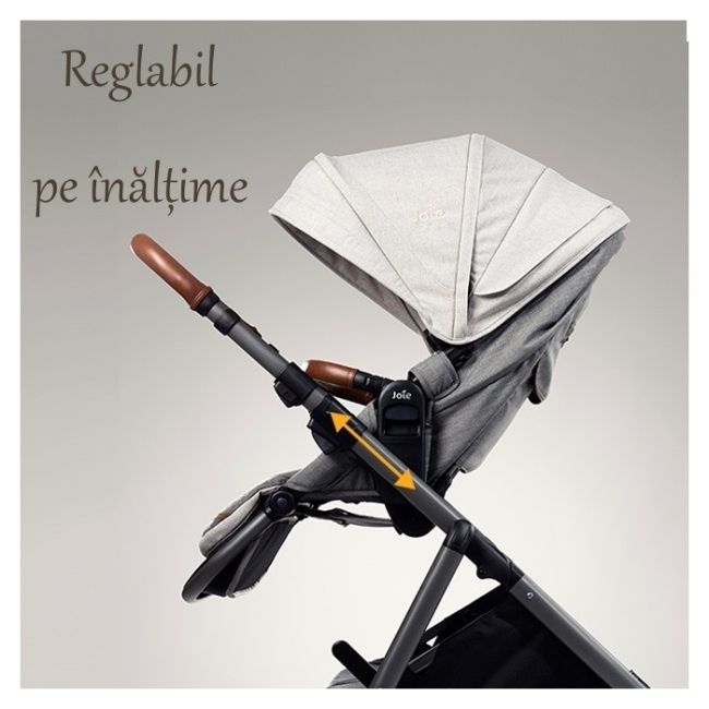 Joie - Carucior multifunctional 2 in 1, reglabil pe inaltime, Aeria Signature Carbon BBBS1606AACBN000SET