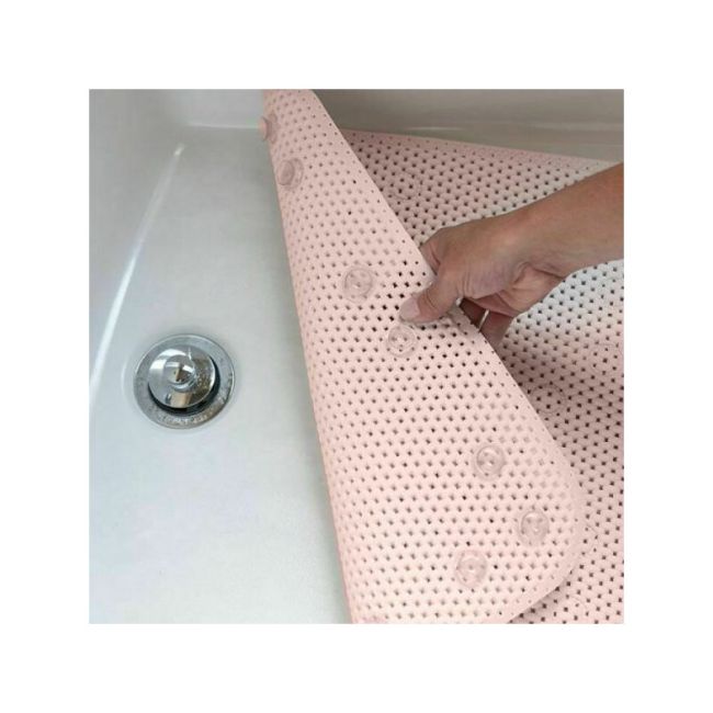 Petite&Mars - Covoras de baie Harry, Antiderapant, 91x43 cm, Roz BYN437909