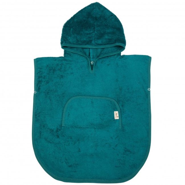 Poncho copii din bambus cu anchior si capsa deep lake tnatm-pon03-534