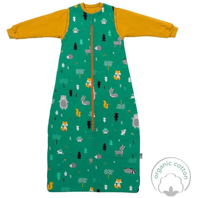 Sac de dormit cu maneca lunga detasabila Woodland Animals 110 cm 2.5 Tog BBXEU953-25LS