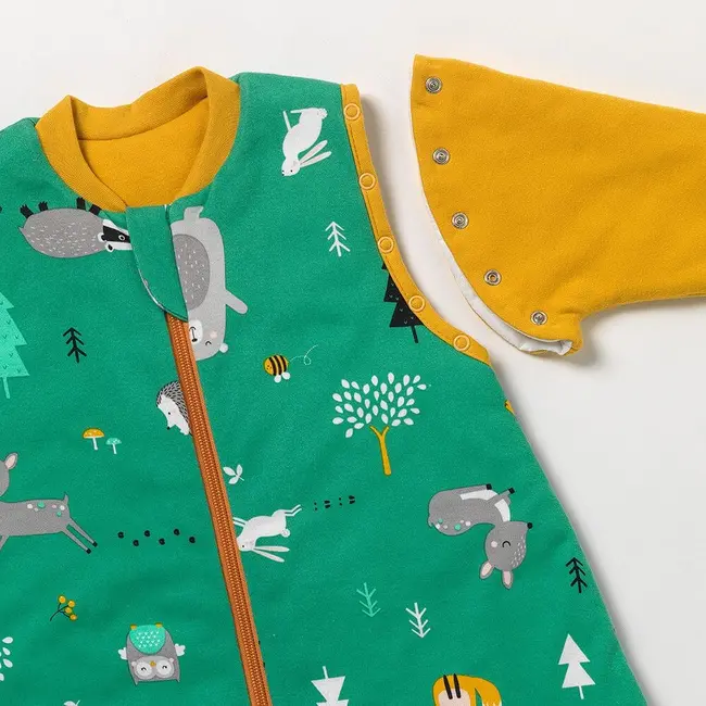 Sac de dormit cu maneca lunga detasabila Woodland Animals 70 cm 2.5 Tog BBXEU951-25LS