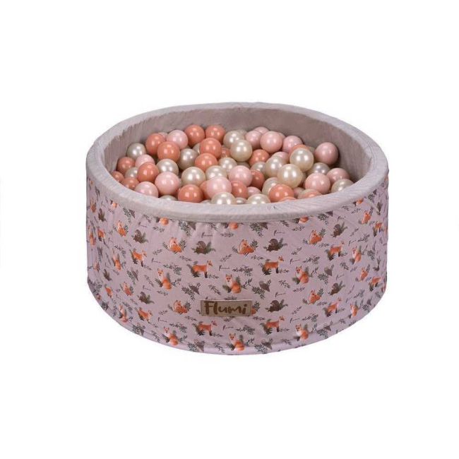 Set 200 Bile din Plastic Colorate, 7 cm Flumi FM3302911 BBJFM3302911_Alb/Roz