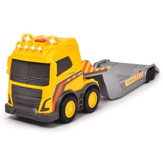 Set dickie toys volvo truck team camion cu remorca si buldozer hubs203725008