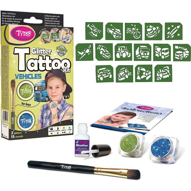 Set tatuaje temporare cu sclipici Vehicles Tytoo KKCTT2213013 BBJKKCTT2213013_Initiala