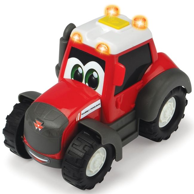 Tractor dickie toys happy ferguson animal trailer cu remorca si figurina hubs204115002