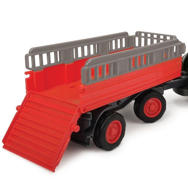 Tractor dickie toys happy ferguson animal trailer cu remorca si figurina hubs204115002