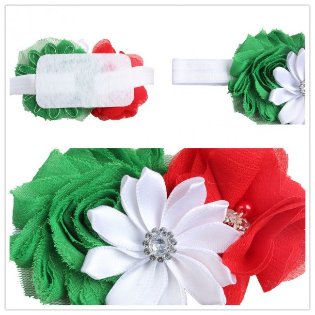 Bentita pentru fetite cu floricele si strasuri MDMS116-CR
