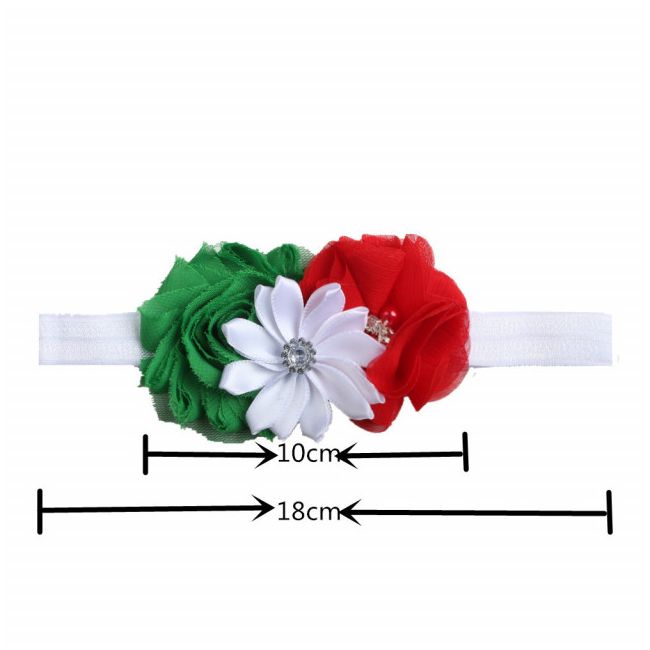 Bentita pentru fetite cu floricele si strasuri MDMS116-CR