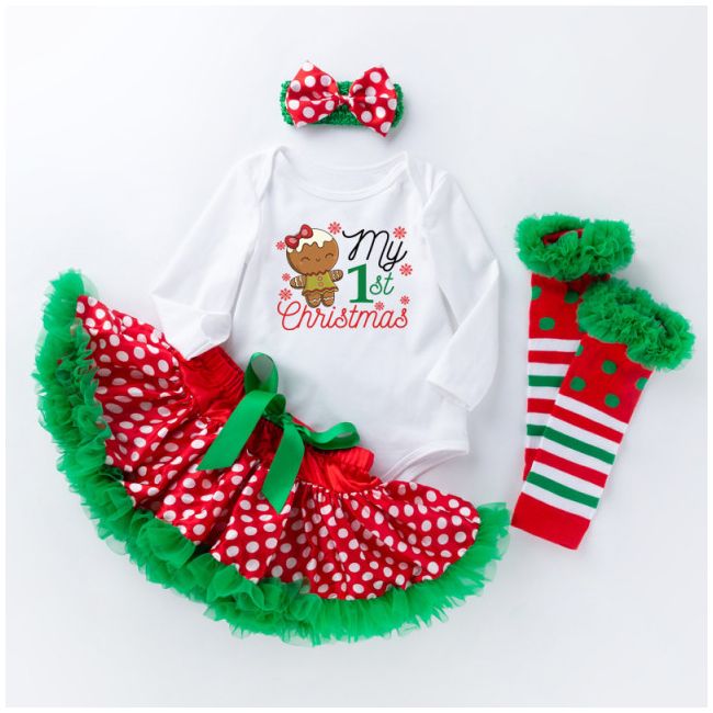 Body cu fustita rosie cu buline - Turta dulce MBMS67-AP.12-18 luni (Marimea 21 incaltaminte)
