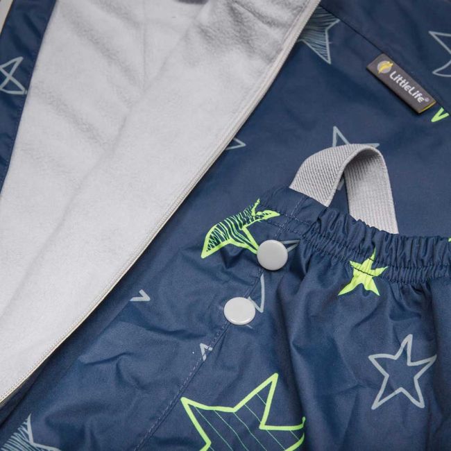 Combinezon impermeabil fleece navy stars 12-18 luni tnal18007