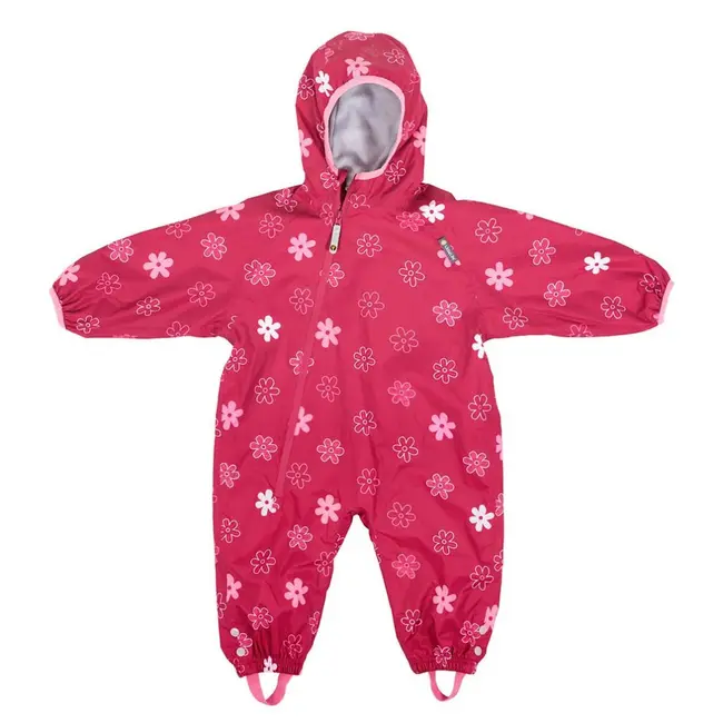 Combinezon impermeabil fleece red flowers 6-12 luni tnal18009