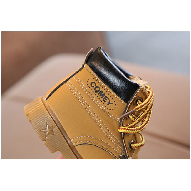 Ghete imblanite maro deschhis pentru baietei (Marime Disponibila: Marimea 22) MD888-6-p25