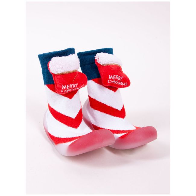 Mocasini pentru copii cu talpa antiderapanta - Merry Christmas OB-144