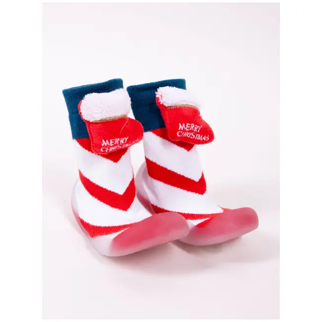 Mocasini pentru copii cu talpa antiderapanta - Merry Christmas OB-144