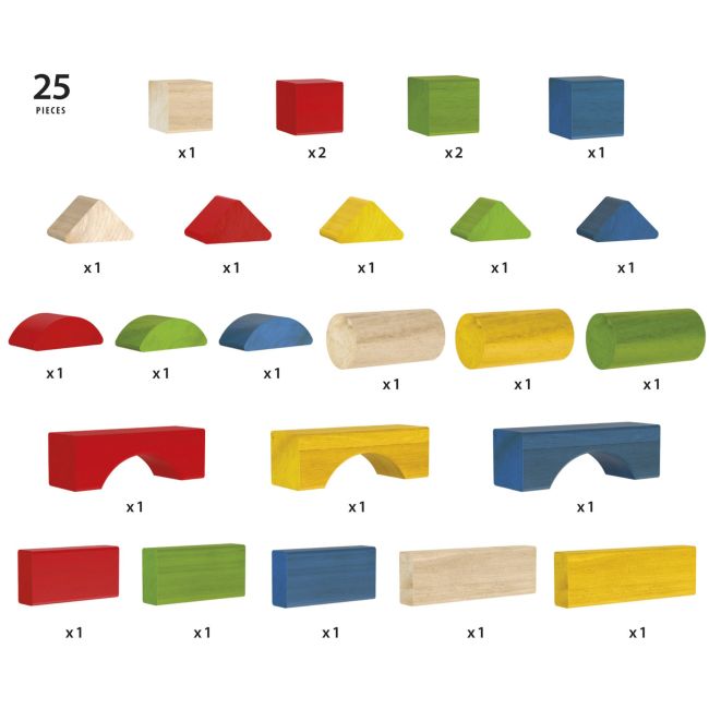 SET BLOCURI COLORATE DIN LEMN 25 PIESE ARTBRIO30114