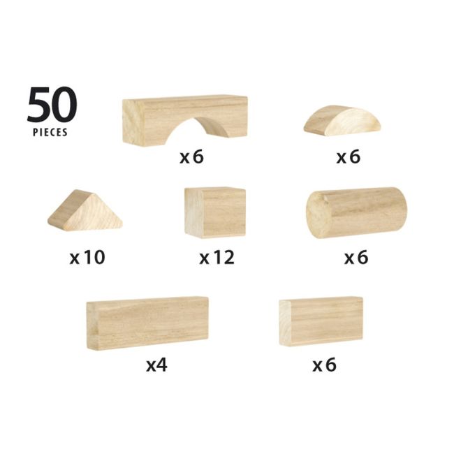 SET BLOCURI DIN LEMN 50 PIESE ARTBRIO30113