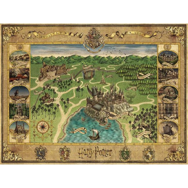 PUZZLE HARTA HOGWARTS, 1500 PIESE ARTRVSPA16599