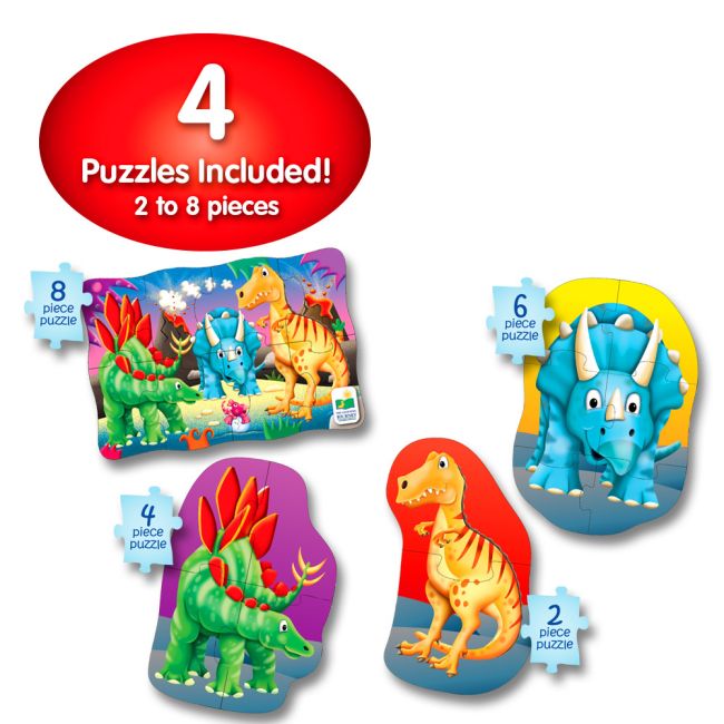 SET PRIMELE MELE 4 PUZZLE-URI DINOZAURI ARTTLJ629277