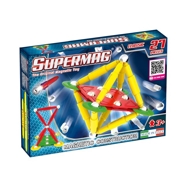 SUPERMAG CLASSIC PRIMARY - SET CONSTRUCTIE 27 PIESE ARTSM0413