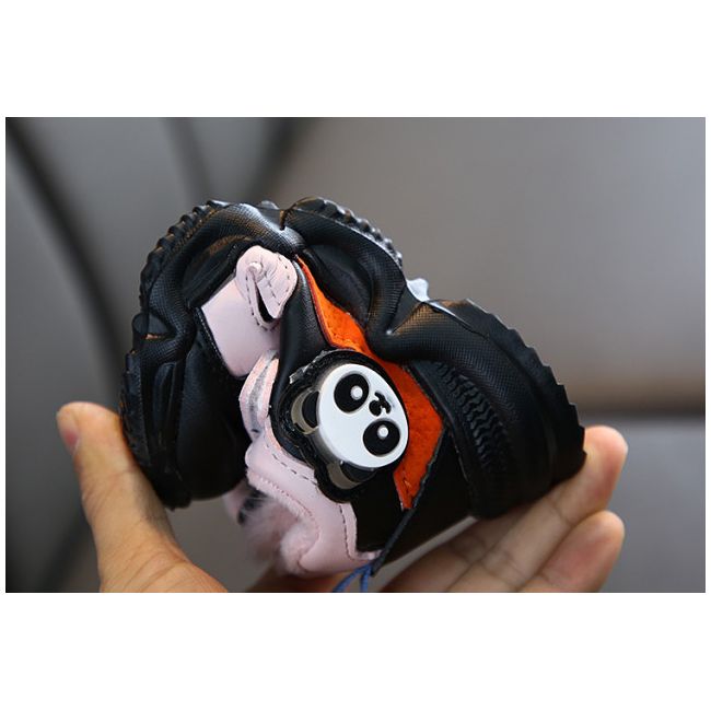 Adidasi negri cu roz imblaniti pentru fetite - Panda MDYY-2-2-p25