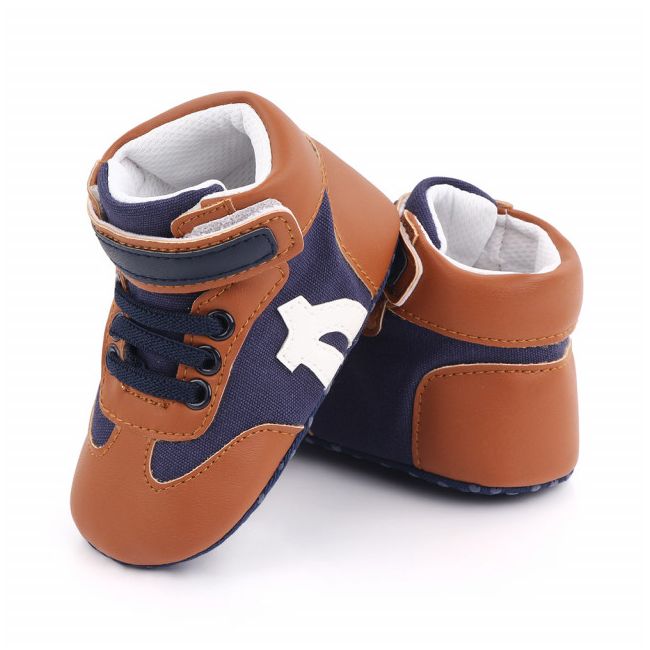 Ghetute maro cu bleumarine pentru baietei MDD2520-1-p9.3-6 luni (Marimea 18 incaltaminte)