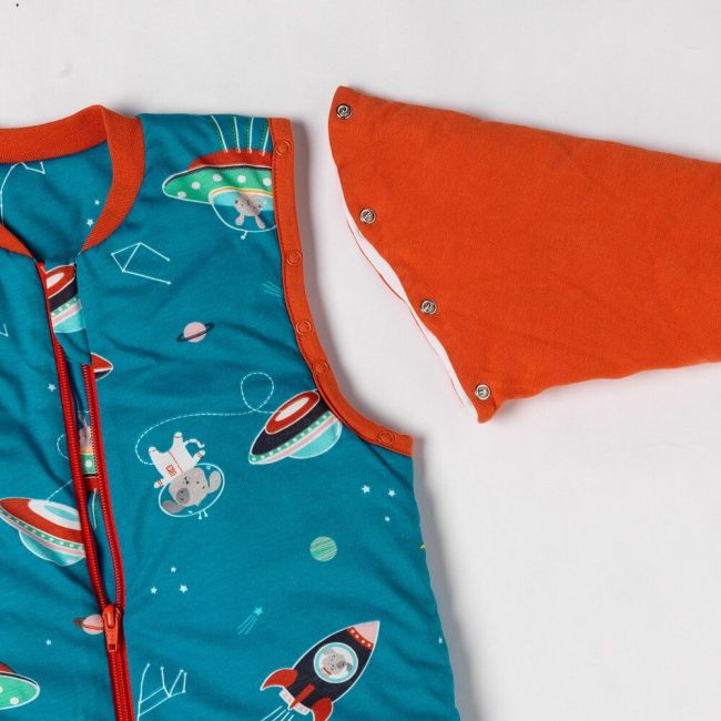 Sac de dormit cu picioruse si maneca lunga detasabila Space 120 cm + manseta 2.5 Tog BBXEU945-25FSN