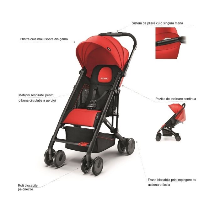 Carucior pentru copii easylife saphir cu cadru negru resigilat tna5601.21212-resigilat