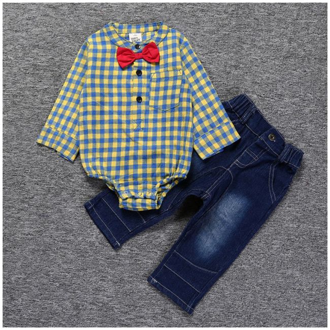 Costumas cu blugi si body camasuta MBFSB82-1-H4.9-12 luni (Marimea 20 incaltaminte)