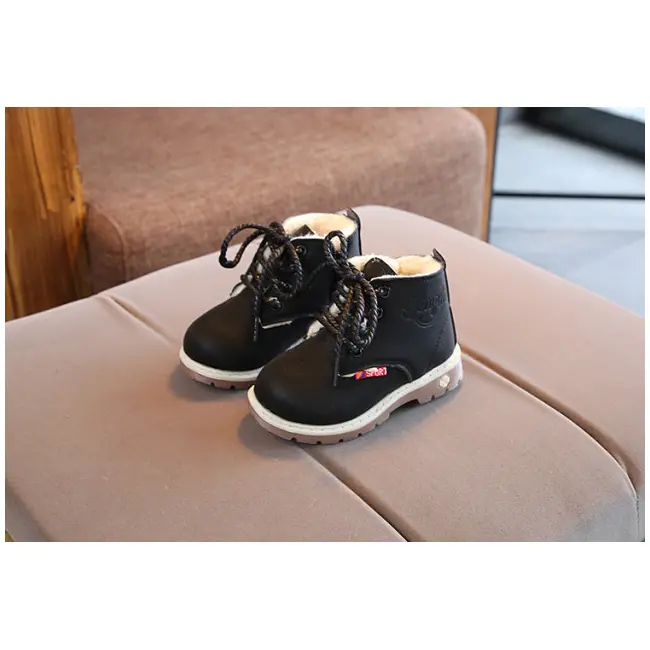 Ghete negre imblanite cu siret (Marime Disponibila: Marimea 23) MBA88-4-p32