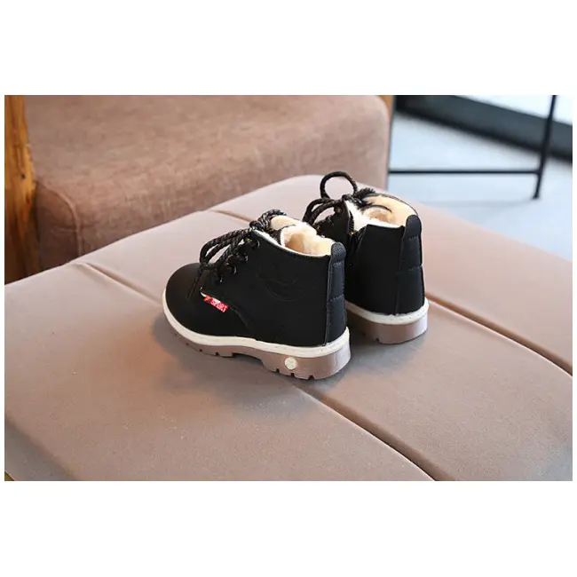 Ghete negre imblanite cu siret (Marime Disponibila: Marimea 23) MBA88-4-p32