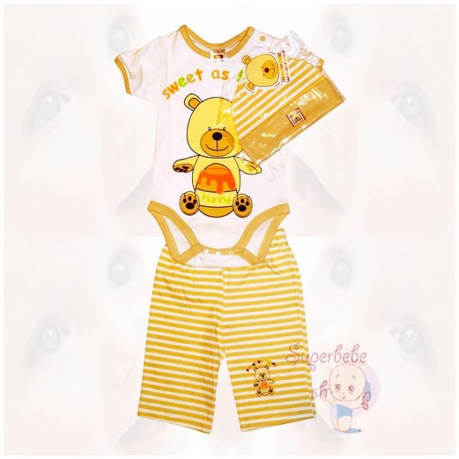 Costumas cu body - sweet as hunny 6-9 luni - 15924.6-9 luni