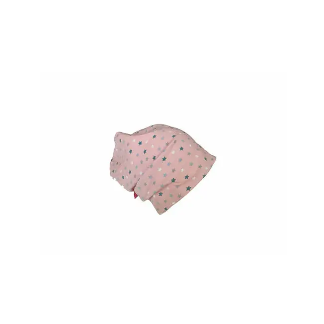 Caciula Pink Stars, cu bordura, in strat dublu, 48-50 cm KDECDB35PIST