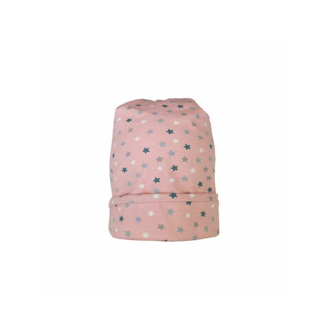 Caciula Pink Stars, cu bordura, in strat dublu, 41-45 cm KDECDB618PIST