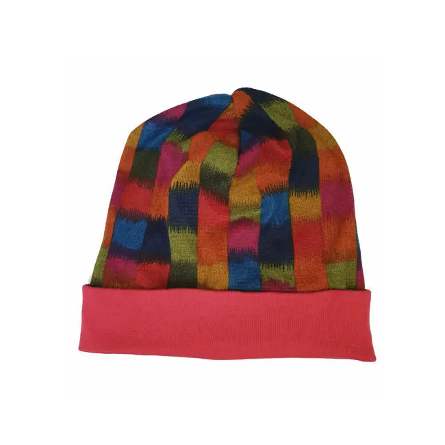 Caciula Red Abstract, cu bordura, in strat dublu, 48-50 cm KDECDB35ADB