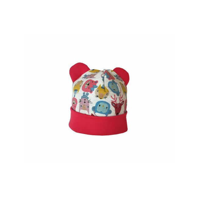 Caciula Red Animals, in strat dublu, 46-48 cm KDECDB1836RANIM