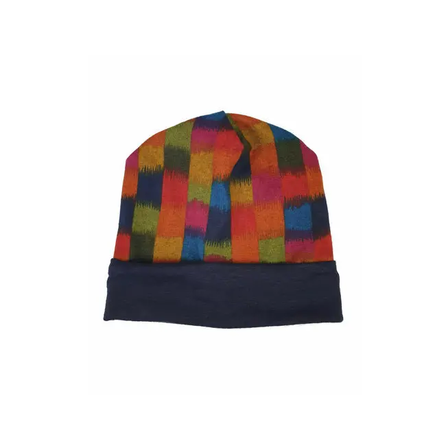 Caciula Blue Abstract, cu bordura, in strat dublu, 33-35 cm KDECD00AD