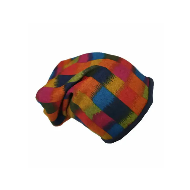 Caciula Blue Abstract, cu bordura, in strat dublu, 33-35 cm KDECD00AD