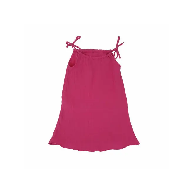 Rochie de vara cu snur pentru fetite, din muselina, Pink Pop, 12-18 luni KDERM1218BLD
