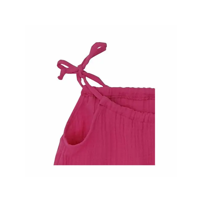 Rochie de vara cu snur pentru fetite, din muselina, Pink Pop, 4-5 ani KDERM45BLD
