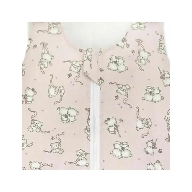 Sac de dormit copii, Loving Bear Pink, din bumbac, 95 cm, 2.5 tog - Iarna KDET9525LBP
