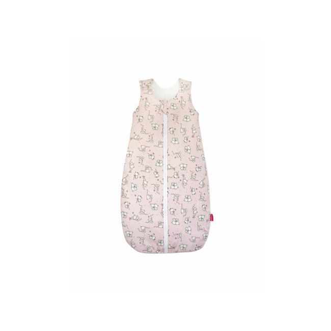 Sac de dormit copii, Loving Bear Pink, din bumbac, 95 cm, 0.8 tog - Primavara KDEPR9508LBP