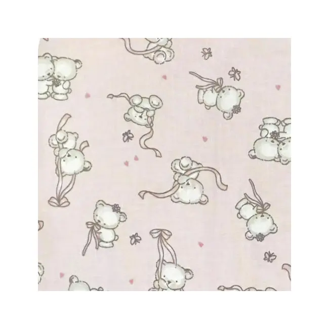 Sac de dormit copii, Loving Bear Pink, din bumbac, 60 cm, 0.8 tog - Primavara KDEPR6008LBP