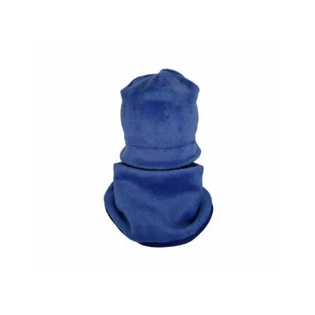 Set caciula cu protectie gat Fleece Blue pentru copii 3-5 ani, din bumbac KDECPF35BLU