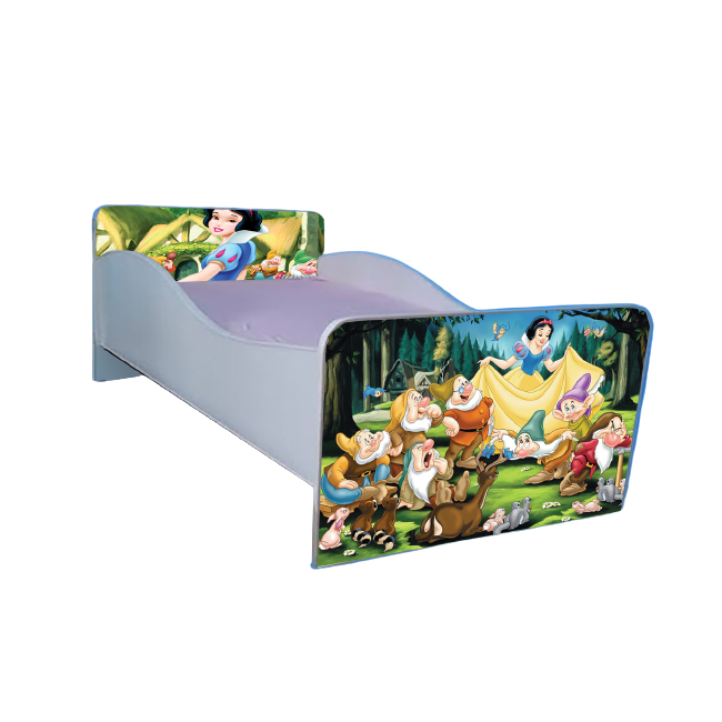 Pat Alba Ca Zapada Cu Protectie Si Saltea SafeNest 160x80 Fara Sertar Ptv2158