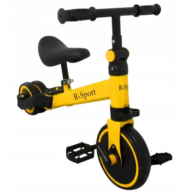 Bicicleta multifunctionala 4 in 1 cu pedale detasabile p8 r-sport - galben edeedip8galben
