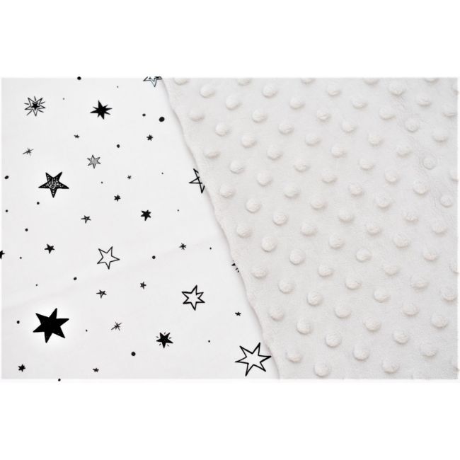 Lenjerie 3 piese patut 120x60 cm model stelute si plus minky gri PFCC9001