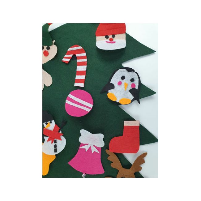 Bradut de Craciun din fertu cu decoratiuni, pentru perete,75cm KDEBCF75DP