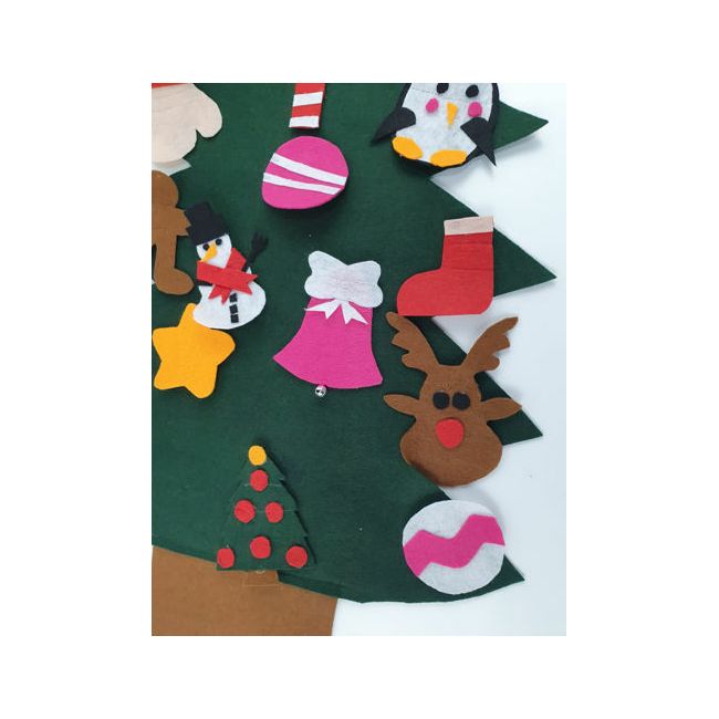 Bradut de Craciun din fertu cu decoratiuni, pentru perete,75cm KDEBCF75DP