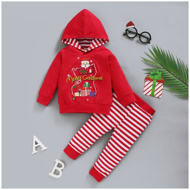Costumas din 2 piese pentru bebelusi - Merry Christmas MDMS39-R2.6-9 luni (Marimea 19 incaltaminte)
