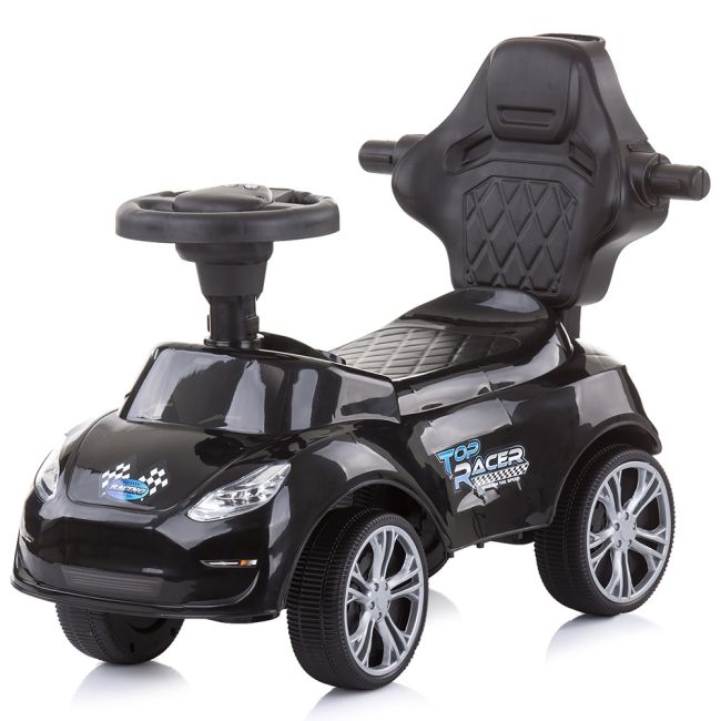 Masinuta de impins chipolino turbo black cu maner hubroctr02102bk